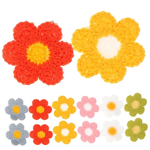 VILLFUL 60 Stück Blumenflicken, Verschleißfeste Hutflicken, Kleidungszubehör, Selbstklebende Hutflicken, Mantelzubehör, Verschleißfeste Kleidungsflicken, Selbstklebende Kleidungsflicken, von VILLFUL