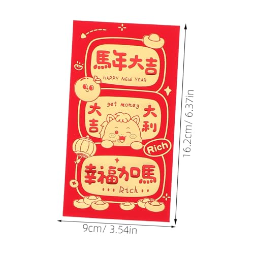 VILLFUL 60 Stück Teiliges Rote Umschläge Jahr Des Pferdes Chinesische Neujahrs-hongbao mit Kreativem Pferdemotiv Glückssymbol Vielseitig für Frühlingsfest Hochzeit und Grußkarten VILLFUL 60 Stück Teiliges Rote Umschläge Jahr Des Pferdes Chinesische Neujahrs-hongbao mit Kreativem Pferdemotiv Glückssymbol Vielseitig für Frühlingsfest Hochzeit und Grußkarten von VILLFUL