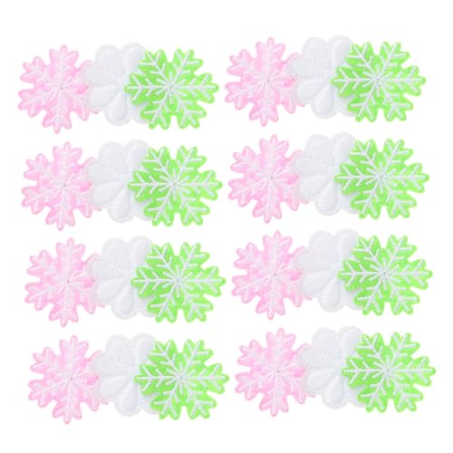 VILLFUL 60 Stück Teiliges Weihnachtsstoff-patch Schneeflockenmotiv Bunte Applikationen zum Aufbügeln Langlebige Diy-deko für Kleidung Festliche Weihnachtsmotive für von VILLFUL