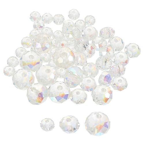 VILLFUL 60 Stück Transparente Ab Farbige Perlen, Glasperlen, Schmuckbastelperlen, Lose Perlen, Schmuckherstellungsperlen, DIY Perlen, Armbänder, Perlen, Abstandsperlen, Charms, Perlen, von VILLFUL