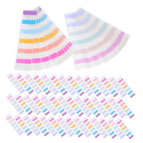 VILLFUL 600 Stück Sticky Tabs Schreibbare Haftmarker für Bücher und Dokumente Farbiges Index-tab mit Rückstandsfreiem Kleber Transparent Vielseitig für Notizen Dateien und Lesezeichen von VILLFUL