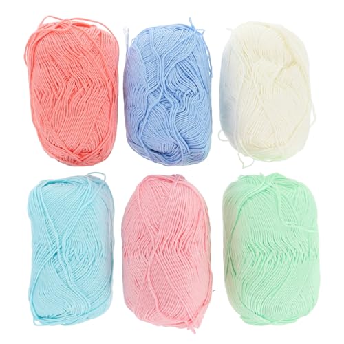 VILLFUL 6Rollen Teiliges DIY Baumwollgarn Farbverlaufsgarn für Häkeln und Stricken für Dekorative Accessoires Kinderdecken Schals Hüte und Langlebig VILLFUL 6Rollen Teiliges DIY Baumwollgarn Farbverlaufsgarn für Häkeln und Stricken für Dekorative Accessoires Kinderdecken Schals Hüte und Langlebig von VILLFUL