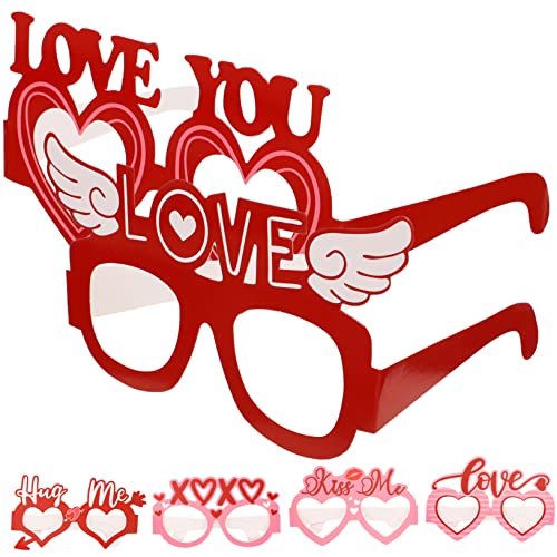 VILLFUL Lieferungen 6St Valentinsbrille Gläser zum Thema Valentinstag Geschenke für Paare Sonnenbrille Rot von VILLFUL