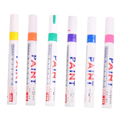 VILLFUL 6Stücke Acrylfarben Marker Stifte Wasserdichte Farbmarkierungen für Graffiti und Reparaturen für Verschiedene Oberflächen VILLFUL 6Stücke Acrylfarben Marker Stifte Wasserdichte Farbmarkierungen für Graffiti und Reparaturen für Verschiedene Oberflächen von VILLFUL