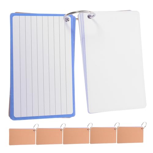 VILLFUL 6Stücke Linierte Karteikarten mit Ringen DIY Notizkarten für Schule Büro und Zuhause Elegante Lernkarten Vielseitige Rezeptspielkarten von VILLFUL
