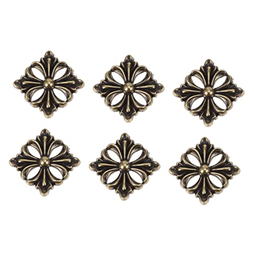 VILLFUL 6stücke Metallplatte Antike Blumen Möbel Dekoratives Stück Metall Ornament Home Dekoration Vintage Stil von VILLFUL