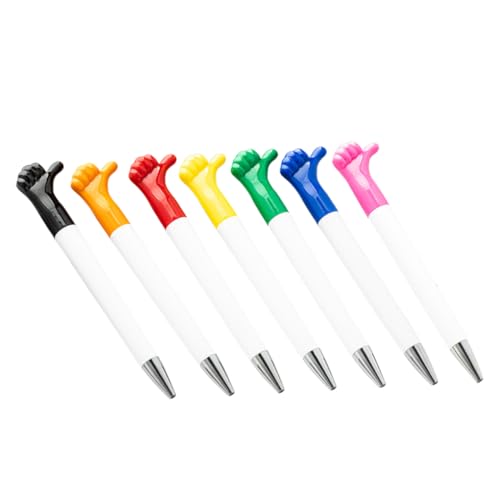VILLFUL 7 Stück Daumen Kugelschreiber, Lustige Stifte, Inspirierende Zitate, Daumen Hoch, Lustige Stifte, Lustige Stifte, Inspirierende Stifte, Süße Stifte, Kawaii Motivationsstifte, Bulk von VILLFUL