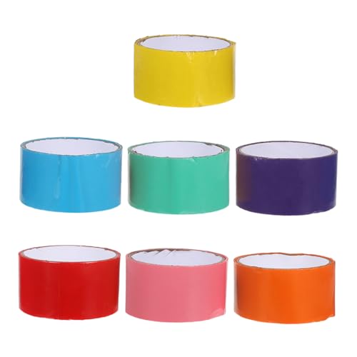 VILLFUL 7 Stück Regenbogen -stromband Farbige Bänder Pädagogisches Sensorisches Buntes Klebeband Diy Ball Maker Tape Klebriges Ballspielzeugband Klebriges Ballfahrzeugband Bopp von VILLFUL