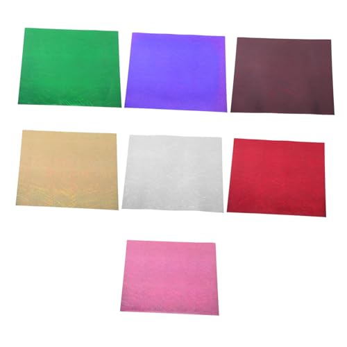 VILLFUL 7 Stück Teiliges Holografisches Htv Vinyl Chrome-streifen Heat Transfer Film für T-shirts Bunte Irisierende Bügelfolie für DIY Kleidung Einfache Anwendung mit Haushaltsbügeleisen von VILLFUL
