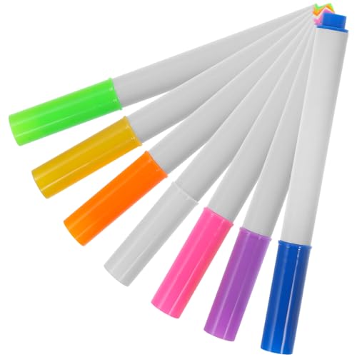VILLFUL 7 Stück Teiliges Wiederverwendbare Abwischbare Marker Bunten Farben für Whiteboard Schule und Büro Selbstverschließbarem Beutel von VILLFUL