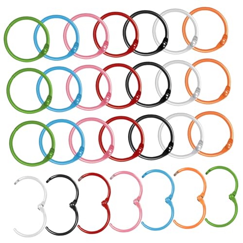 VILLFUL 70 Teiliges Bunte Metall Buchringe zum Binden von Karteikarten Schlüsselringen Scrapbook und Notizen Langlebige Kleine Binder Clips für Schule und Büro Vielseitig Einsetzbar VILLFUL 70 Teiliges Bunte Metall Buchringe zum Binden von Karteikarten Schlüsselringen Scrapbook und Notizen Langlebige Kleine Binder Clips für Schule und Büro Vielseitig Einsetzbar von VILLFUL