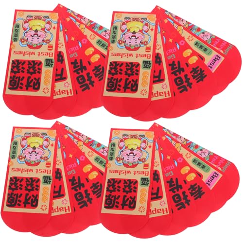 VILLFUL 72 Stück Jahr Des Pferdes Rote Umschläge für Geld Traditionelle Hongbao mit Frühlingsfest Design Papierumschläge für Lunar Year und Familienfeiern von VILLFUL
