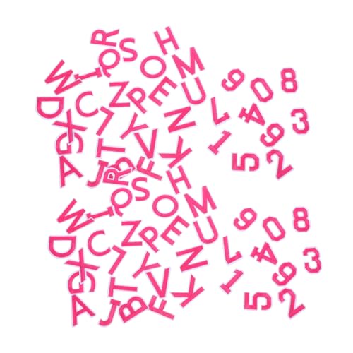 VILLFUL 72 Stück Teiliges Besticktes Polyester Bügelbild Buchstaben A-z und Zahlen Vielseitige Aufbügelbare Alphabet Applikationen zum Nähen und Dekorieren von Kleidung Taschen Hüten und von VILLFUL