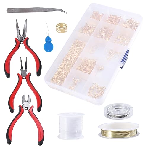VILLFUL 768Stücke DIY Schmuckherstellungsset Teile Handgefertigte Zangen und Zubehör für Designs für Bastelprojekte und für Frauen von VILLFUL