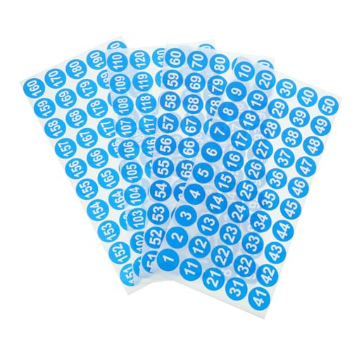 VILLFUL 8 Blätter Wasserdichte Selbstklebende Zahlenaufkleber Runde Nummern Etiketten in Blau Nummerierte Klassifikations Sticker für Markierung Sortierung und DIY Anwendungen VILLFUL 8 Blätter Wasserdichte Selbstklebende Zahlenaufkleber Runde Nummern Etiketten in Blau Nummerierte Klassifikations Sticker für Markierung Sortierung und DIY Anwendungen von VILLFUL