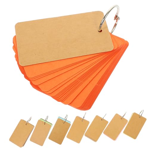 VILLFUL 8 Karteikarten, DIY Notizblöcke, Brauner Karton, Büro Notizblock Mit Englischen Wörtern, Kraft Notizblock Mit Ring, Studenten Briefpapier. Büro Notizblock, Memokarten, Kleine von VILLFUL