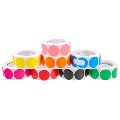 VILLFUL 8 Rollen Bunte Runde Aufkleber Selbstklebende Kleine Punktetiketten für Beschriftung DIY Organisation Farbige Klebepunkte zum Sortieren und Markieren im Büro und Zuhause VILLFUL 8 Rollen Bunte Runde Aufkleber Selbstklebende Kleine Punktetiketten für Beschriftung DIY Organisation Farbige Klebepunkte zum Sortieren und Markieren im Büro und Zuhause von VILLFUL
