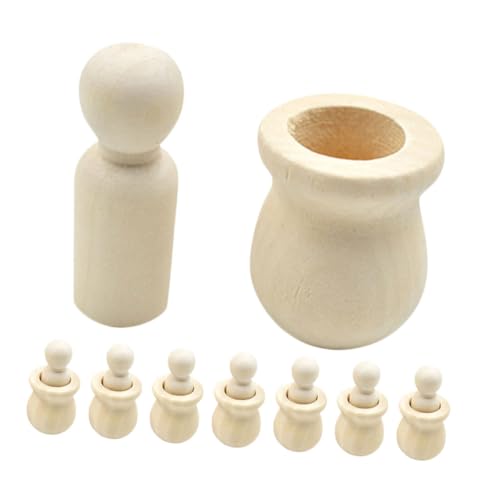 VILLFUL 8 Satz Diy Holzfiguren Unvollendete Holzpuppen zum Bemalen Bastelidee für für Personalisierte und Projekte von VILLFUL