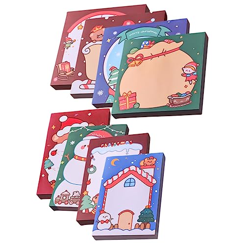 VILLFUL 8er-pack Weihnachts-notizblöcke Mehrzweck-notizaufkleber Für Täglichen Gebrauch Notizbedarf Aus Papiermaterial Mit Starkem Klebeeffekt von VILLFUL