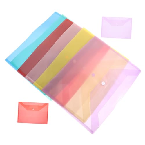 VILLFUL 8 Stück Dokumentenmappe Teilig mit Druckknopfverschluss Transparente Plastiktaschen für Dokumente Praktische Aufbewahrungslösungen für Büro und Zuhause für Rechnungen und von VILLFUL