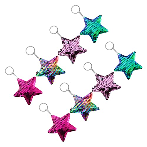 VILLFUL 8 Stück Teiliges Glitzer Stern Schlüsselanhänger Weihnachts Handtaschen Anhänger für Partys Bunt Blau für Rucksäcke Taschen Deko VILLFUL 8 Stück Teiliges Glitzer Stern Schlüsselanhänger Weihnachts Handtaschen Anhänger für Partys Bunt Blau für Rucksäcke Taschen Deko von VILLFUL