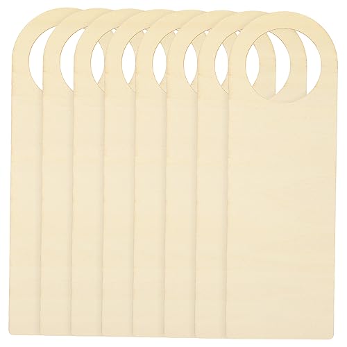 VILLFUL Türschilder Aus Holz Zum Aufhängen 8 Stück Unbehandelt Leere Türschilder Für Diy Dekoration Hölzerne Türanhänger Für Innen Und Außen von VILLFUL
