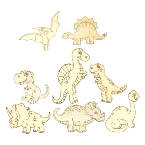 VILLFUL 8 Stück Unbearbeitete Holz Dinosaurier Bastelsets DIY Dinosaurier Ausschnittene Holzstücke im Gemischten Stil für Kreative Projekte VILLFUL 8 Stück Unbearbeitete Holz Dinosaurier Bastelsets DIY Dinosaurier Ausschnittene Holzstücke im Gemischten Stil für Kreative Projekte von VILLFUL