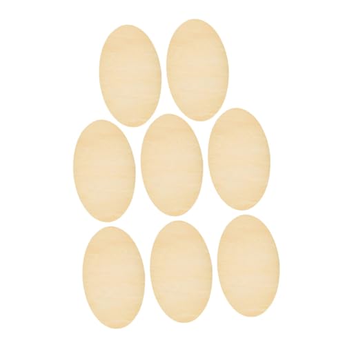 VILLFUL 8 Stück Unbehandelte Holz Oval Schnitte für Diy Dekoration und Home Decor Holzscheiben für Projekte für Bastelarbeiten und Malerei von VILLFUL