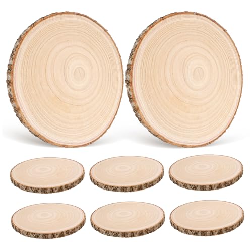 VILLFUL 8 Stück Unbehandelte Holzscheiben Paulownia Holz Rundscheiben Naturbelassen Glatt Geschliffen Für DIY Bastelarbeiten Hochzeit Dekoration Rustikales Tischdekor VILLFUL 8 Stück Unbehandelte Holzscheiben Paulownia Holz Rundscheiben Naturbelassen Glatt Geschliffen Für DIY Bastelarbeiten Hochzeit Dekoration Rustikales Tischdekor von VILLFUL