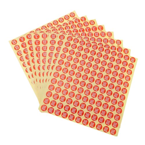 VILLFUL 80 Blatt Selbstklebende Größenetiketten Kleidung Aufkleber Weiß Rund Je Klare Beschriftung Vielseitig für Textilien Verpackung Einfache Kleiderkennzeichnung VILLFUL 80 Blatt Selbstklebende Größenetiketten Kleidung Aufkleber Weiß Rund Je Klare Beschriftung Vielseitig für Textilien Verpackung Einfache Kleiderkennzeichnung von VILLFUL