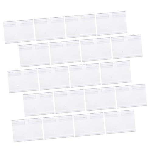 VILLFUL 80 Stück Supermarkt Etikettenhalter, Marktschild Aufbewahrungshalter, Etikettenhalter, Schilderhalter Ständer, Einzelhandels Etikettenhalter, Transparenter Display Halter, Laden von VILLFUL
