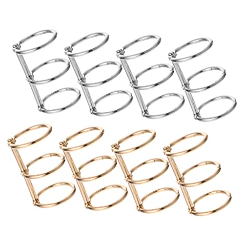 VILLFUL 8Stücke Metall Bindemittel Ringe für Loseblattpapier Langlebig und Praktisch für Schule Büro und Zuhause für Scrapbooking und Flashkarten von VILLFUL