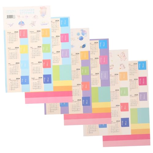 VILLFUL 9 Packungen Kalender Indexaufkleber, Monatskalenderaufkleber, Monatsregister, Monatsplaneraufkleber, Praktische Notizbuchkalenderaufkleber, Schulkalenderaufkleber, Notizblock, von VILLFUL