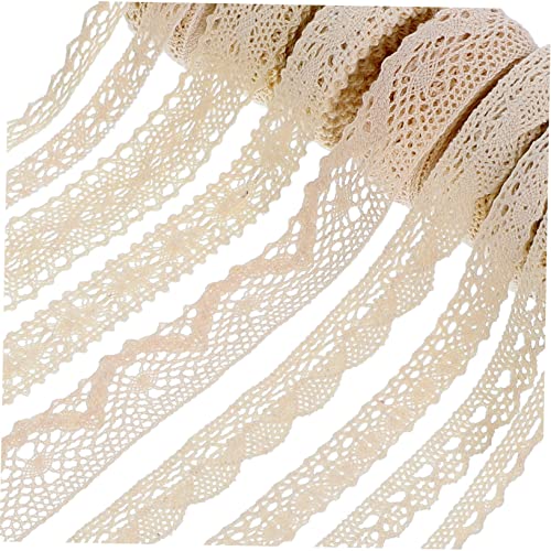 VILLFUL Baumwollspitze 9 Rollen Mit Häkelborten Diy-kleidungsdekor-accessoires Nähband Für Stoffumschläge VILLFUL Baumwollspitze 9 Rollen Mit Häkelborten Diy-kleidungsdekor-accessoires Nähband Für Stoffumschläge von VILLFUL