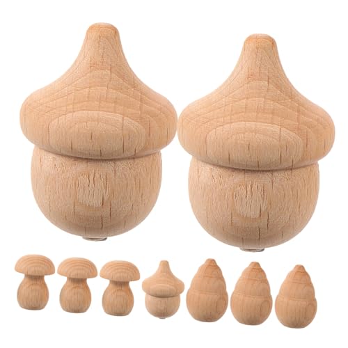 VILLFUL 9 Stück Teiliges DIY Graffiti Holzspielzeug Unvollendete Holzpilze und Eicheln für Kreative Bastelarbeiten für Hobbykünstler VILLFUL 9 Stück Teiliges DIY Graffiti Holzspielzeug Unvollendete Holzpilze und Eicheln für Kreative Bastelarbeiten für Hobbykünstler von VILLFUL