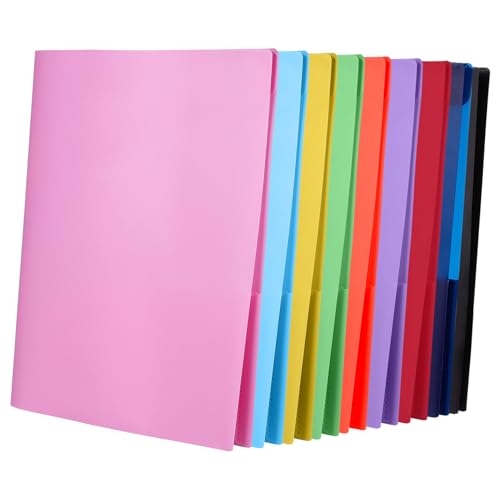 VILLFUL 9 Stück Teiliges Fächerordner mit Taschen Robuste Kunststoff Dokumentenmappe für Schule und Büro Bunten Farben zur Optimalen Organisation von Unterlagen von VILLFUL