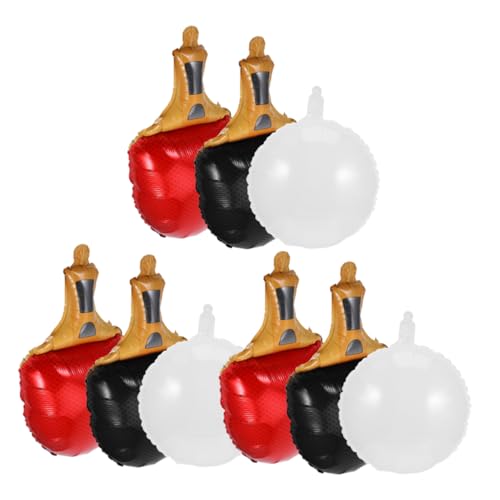 VILLFUL 9 Stück Teiliges Tischtennis Luftballons mit Tennisschläger Wiederverwendbare Folienballons in Rot und Schwarz Langlebige Sport Dekoration für Geburtstagsfeiern Karneval und Indoor von VILLFUL