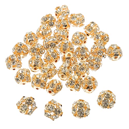 VILLFUL 90 Stück Bohrkugel Abstandshalter, DIY Girlandenperlen, DIY Perlen Zum Basteln, Herstellen Von Dekorativen Perlen, Armbandherstellungszubehör, DIY Zubehör, DIY Schmuck, Lose von VILLFUL