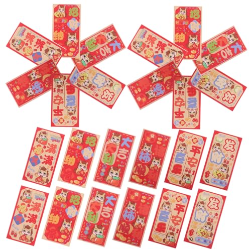 VILLFUL 90 Stück Rote Umschläge Jahr Des Pferdes Lunar Year Packet Glücksumschläge für Frühlingfest Hochzeit Geburtstag Zodiakdesign Hochwertige Geldumschläge von VILLFUL