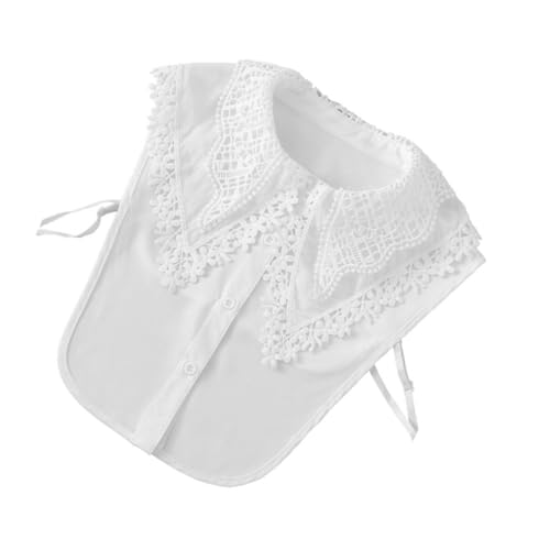 VILLFUL Abnehmbarer Damen Spitzenkragen Eleganter Falscher Hemdkragen mit Aushöhlung Großer Bestickter Spitzenblusenkragen für Vielseitige Blusen und Pullover Atmungsaktives VILLFUL Abnehmbarer Damen Spitzenkragen Eleganter Falscher Hemdkragen mit Aushöhlung Großer Bestickter Spitzenblusenkragen für Vielseitige Blusen und Pullover Atmungsaktives von VILLFUL