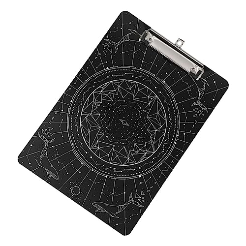 VILLFUL Acryl Klemmbrett Schwarz Dokumentenhalter mit Clip für Papierablage Schreibboard für Unterwegs Flache Oberfläche für Leichtes Schreiben Langlebig und Praktisch von VILLFUL