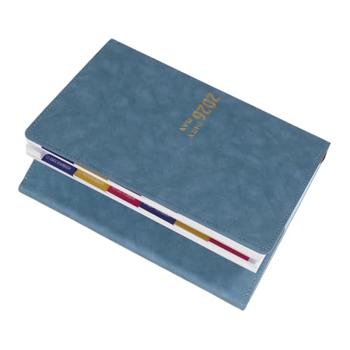 VILLFUL Agenda-buch Tagesplaner Notizblock Planenplaner Kalenderplaner Kalender-notizbuch-planer Täglicher Aufgabenplaner Kalenderbuch Projektmanagement-notizbuch Jahrplaner Pu Himmelblau von VILLFUL