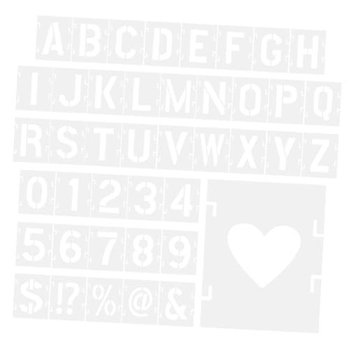 VILLFUL Alphabet Schablonen Große Buchstaben Vorlagen Wiederverwendbare Diy Schablonen für Wand Tür Briefkasten und Kreative Holzgestaltung Teilig Pet Material von VILLFUL