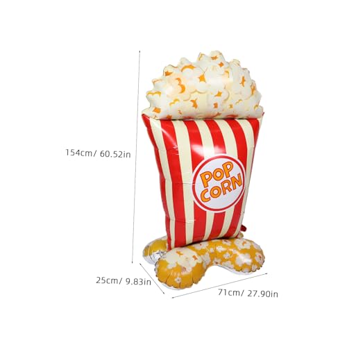 VILLFUL Giant Inflatable Popcorn Balloons Selbststehende Dekoration Für Filmabende Themenpartys Kindergeburtstage Und Karneval Realistisches Fotorequisit Für Feste von VILLFUL