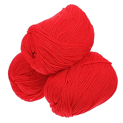 VILLFUL Baumwollgarn 3 Rollen Dünn Geschmeidig Hautfreundlich Für Kleidung Häkelgarn Strickgarn Näharbeiten Heimwerkerprojekte Dekoration von VILLFUL