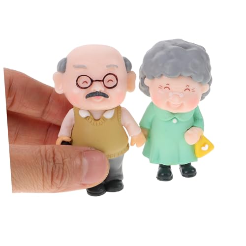 VILLFUL Cartoon Alte Pärchen Tortenfigur Cake Topper DIY Backdekor Langlebig Geschenkidee für Familie und Freunde Romantische Kuchendekoration von VILLFUL