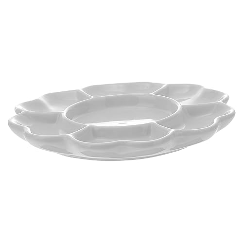 VILLFUL Ceramic Blossom Watercolor Paint Tray Lightweight Palette für Künstler Schüler für Aquarell und Acrylmalerei Tragbar und Platzsparend von VILLFUL