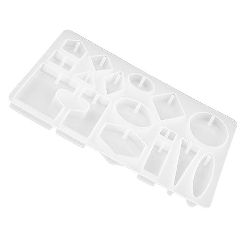 VILLFUL DIY Kristallkleber Harz Ohrring Anhänger Silikonform (Geometrische Puzzle Herz Anhänger 055) Anhänger Gießform Schmuckformen Für Epoxidharz Silikon Anhängerform DIY Schmuckform von VILLFUL