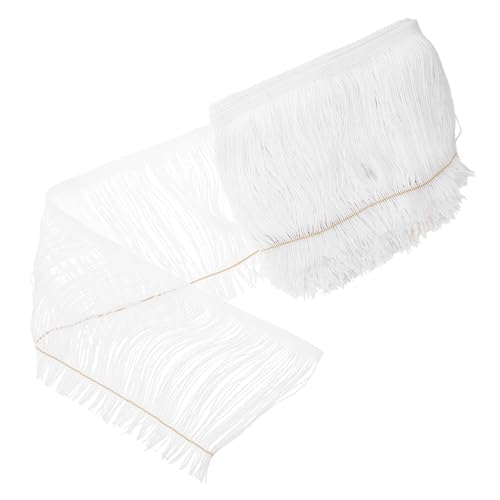 VILLFUL Dichte Weiße Fransenborte Breit Vielseitiger DIY Vorhang Sofa besatz Feine Polyester quasten zum Aufnähen für Lateinische Tanzkostüme und Heimtextilien VILLFUL Dichte Weiße Fransenborte Breit Vielseitiger DIY Vorhang Sofa besatz Feine Polyester quasten zum Aufnähen für Lateinische Tanzkostüme und Heimtextilien von VILLFUL