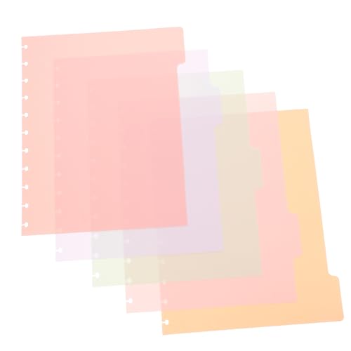 VILLFUL Discbound Kunststoff Trennblätter mit Registertabs Ästhetische Organizer für Ringbuch Schnelles Navigieren und Ordnen von Rezepten Schulunterlagen und Dokumenten von VILLFUL